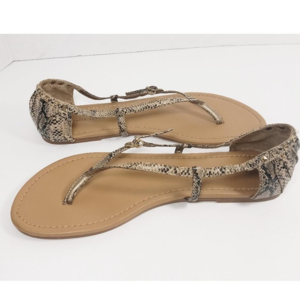 Charlotte Russe faux snake thong sandal - Picture 2 of 4